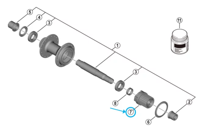 Shimano Freilauf FH-MT410 (12-Gang) - CYLAN